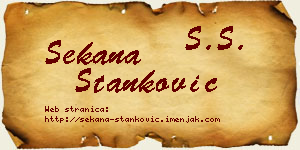 Sekana Stanković vizit kartica